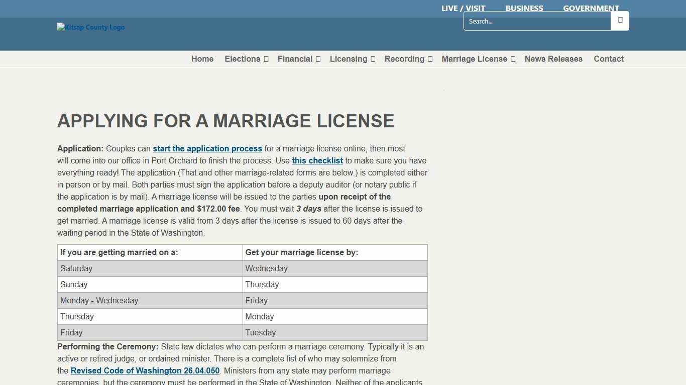 Kitsap County Marriage